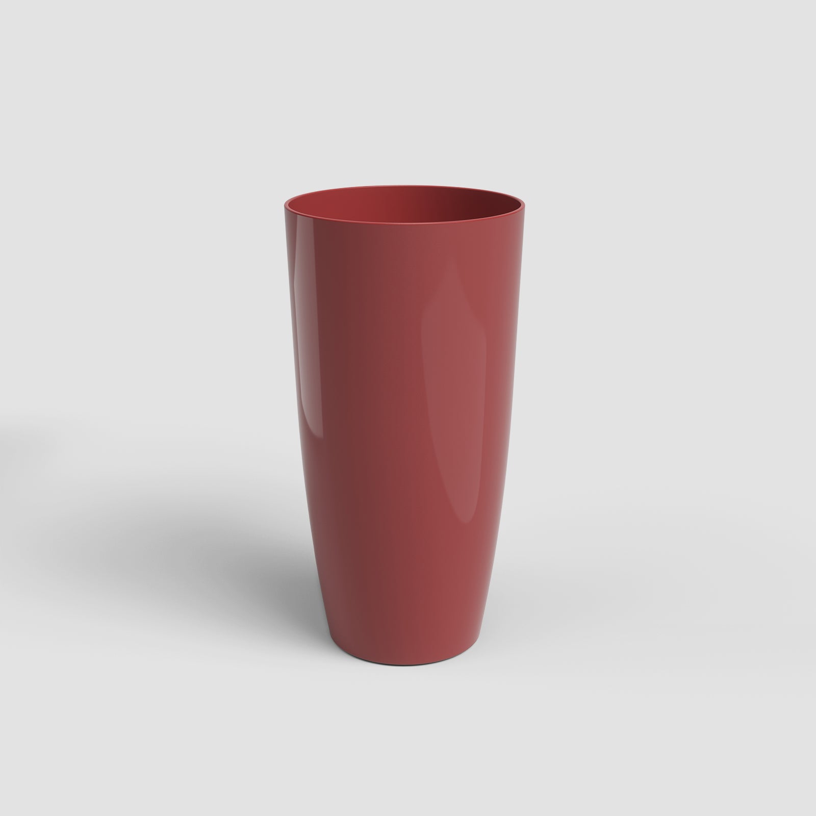 vaso de plástico alto santorini vermelho escuro artevasi